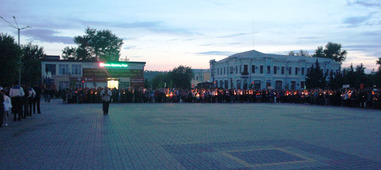 Акция «Свеча памяти» в городе Калач Воронежской области