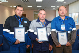 Победители в своих специальностях, слева направо: Алексей Ваулин, Александр Перепелицын, Денис Талипов