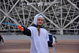 Дети посетителей матча и сотрудников ООО «Газпром трансгаз Волгоград» с удовольствием приняли участие в празднике