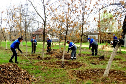 Работники Антиповского ЛПУМГ провели субботник на территории местного сельского поселения, очистив от листвы парки и скверы