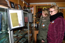 Молодые специалисты ООО «Газпром трансгаз Волгоград» в музее «Россошинский рубеж», где собраны артефакты, найденные во время войны