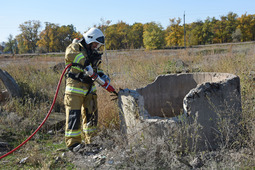Во время тактико-спасательного учения с нештатным аварийно-спасательным формированием ООО «Газпром трансгаз Волгоград»