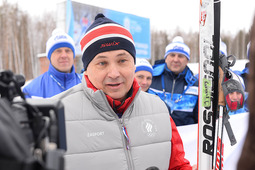 Генеральный директор ООО «Газпром трансгаз Волгоград» Юрий Марамыгин делится впечатлениями от лыжного забега